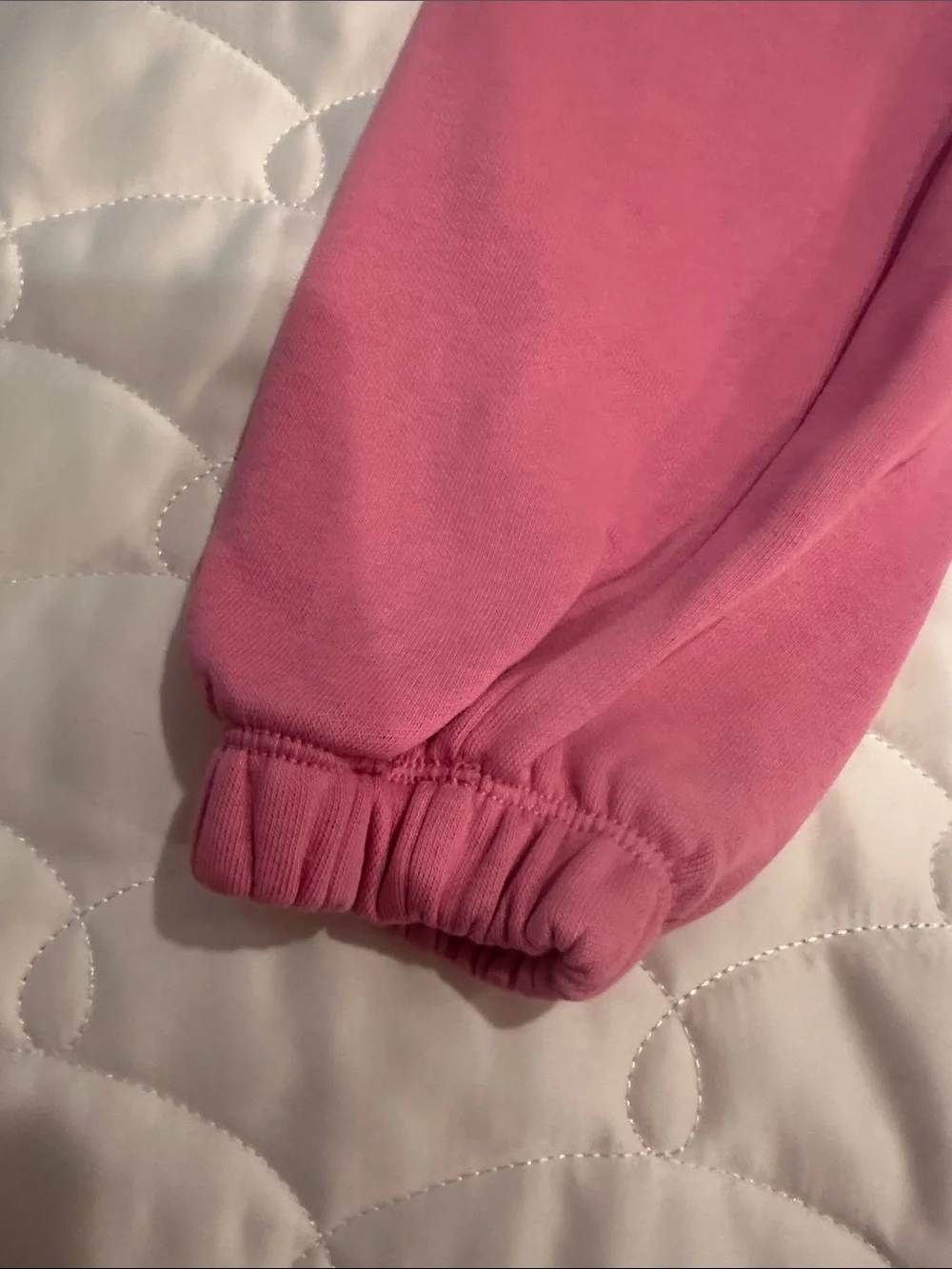 Nike Girls Pink Fleece Joggers with White Logo